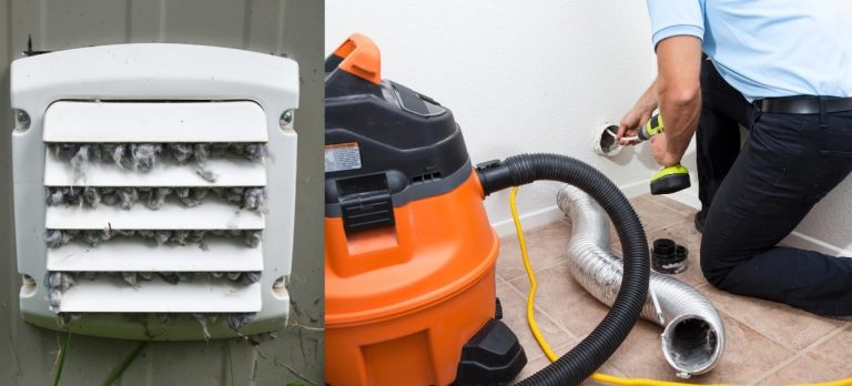 A vent and a professional using vacuum
